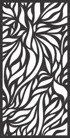 an abstract pattern in black and white, with the number seven on it's left side