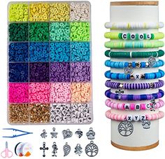 Aesthetic Bracelet, Make Your Own Bracelet, Alphabet Beads, Clay Bracelet, Jewelry Making Kit, Bracelet Kits, Bead Kits, Letter Beads