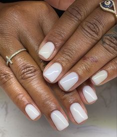 Trendy Nails Ideas, Milky Nails, Short Gel Nails, Girl Nails, Subtle Nails, Simple Gel Nails, Casual Nails