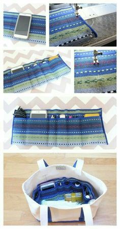 the instructions for how to make an easy sewing project with fabric and zipper closures