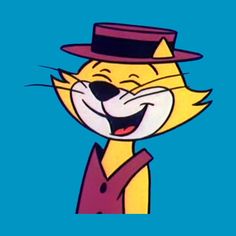 an image of a cartoon cat wearing a top hat