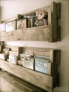 an image of a wooden shelf with books in it on pinterest for instagram