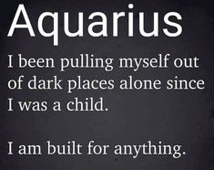 the poem aquarius is written in white on a black background with an image of a child's face