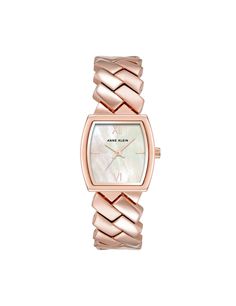 Anne Klein Rose Gold-Tone Herringbone Bracelet Watch Herringbone Bracelet, Rose Gold Watches, Girls Watches, Modern Chic, Watch Collection, Gold Watch, Herringbone, Time Piece, Mother Of Pearl