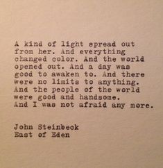 an old typewriter with the words john stein on it's page, in black and white