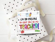 a teacher's note with the words i'm so excited to have you as my teacher