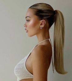 Use this wax stick for the perfect slick ponytail #ad Slick Ponytail, Slicked Back Ponytail, Straight Ponytail, A Ponytail, Slicked Back Hair, Slick Hairstyles, Low Ponytail, Sleek Ponytail, High Ponytails