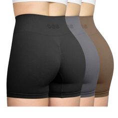 three pairs of men's boxer shorts in black, brown and grey colors with the word