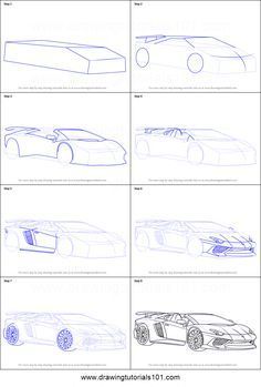 how to draw a sports car step by step drawing instructions for kids and beginners