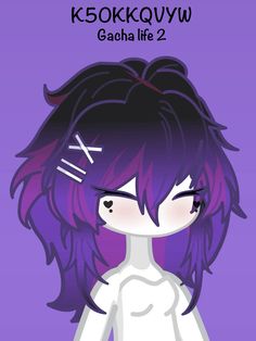 #gacha #gachalife #free #OC #hai #hairstyle #gachalife2 #gachaclub #purple #purplehair Gacha Club Codes Hair, Gacha Life 2 Outfits Girl, Gacha Hairstyle Ideas, Gl2 Poses