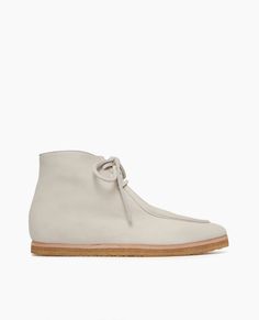 Beige Plain Toe Boots With Textured Sole, Beige Boots With Rubber Sole And Plain Toe, Beige Plain Toe Boots With Rubber Sole, Beige High-top Boots With Leather Sole, Spring Plain Toe Boots With Rubber Sole, Modern Ankle Lace-up Boots With Rubber Sole, Ankle Flats, Ankle Dress, Clog Sandals