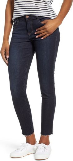 Wit & Wisdom 'Ab'Solution Raw Hem Skinny Jeans | Nordstrom Wit And Wisdom, All The Right Places, Stretch Denim, Cool Things To Buy, Nordstrom, Free Shipping