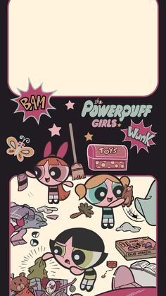 the powerpuff girls comic book cover with various cartoon characters and their names on it