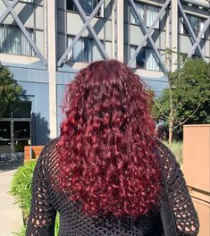 3b Red Curly Hair, Cherry Red Hair Curly, Red Hair Curly, Cherry Red Curly Hair, Dark Red Curly Hair, Burgundy Curly Hair, Red Hair Streaks, Strawberry Red Hair