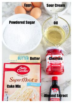 ingredients needed to make an easy cake recipe