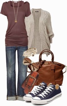 Casual Autumn Outfit 2023 Basic Outfits, Spring Clothes For Women 2024, Casual Nice Outfit, Trendy Womens Outfits, Minimalisticky Chic, Comfortable Fall Outfits, Converse Outfits, Cuff Jeans, Trendy Fall Fashion