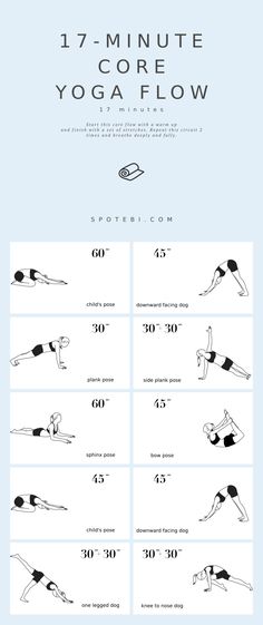 an info sheet with instructions for how to do yoga