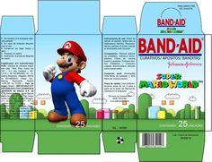 the packaging design for mario bros paper toy