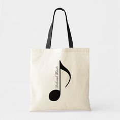 A simple but elegant design about music. Black musical note to personalize with your own name or any other text you want Canvas Bag Diy, Music Bag, Types Of Handbags, Canvas Bag Design, Idee Cricut, Sac Diy, Diy Bag Designs, Painted Bags, Diy Bags Purses