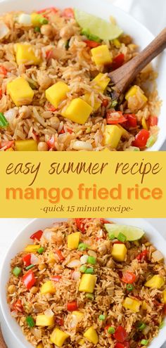 an easy summer recipe for mango fried rice