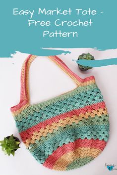 an easy market tote - free crochet pattern