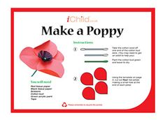 a poster with the words make a poppy on it