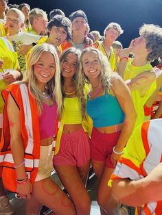 Country Club Outfit Football Game, Football Szn Outfits, Glow Out Football Game Outfits, Glow Football Game Theme, 80s Theme Football Game Outfit, Construction Theme Football Game Outfits, Neon Homecoming Theme Outfits, Neon Game Theme, Neon Lights Outfit