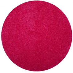 a bright pink round rug on a white background with room for your own text or image