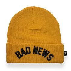 DIAMOND SUPPLY CO 1976 BAD NEWS GOLD HAT BEANIE Gold Hat, Gold Hats