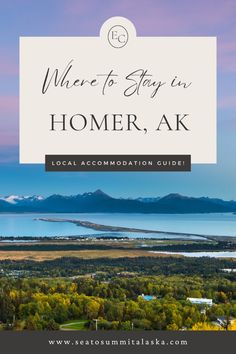 Plan your trip to Homer, Alaska, with this helpful overview of accommodations in the area. From historic hotels to rustic lodges, explore lodging options that offer a cozy retreat after a day of exploring Kachemak Bay or hiking in the nearby mountains. Whether you're traveling solo, with family, or on a romantic getaway, find the perfect place to stay and experience the natural beauty and hospitality of Homer, Alaska. Kenai Peninsula, Alaska Adventures, Ocean Shores, Lake Lodge, Sea To Summit, Pet Friendly Hotels, Fishing Charters