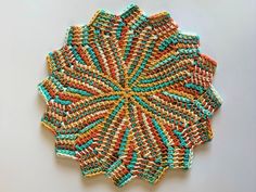 a crocheted dishcloth is shown with the words,'how to knit an afghan