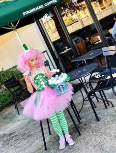 Starbucks Drink Costume, Starbucks Headband, Starbucks Frappe, Adorable Halloween Costumes