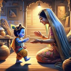 ai#ai_influencer#ai_images#god_images#wallpapers#devotional_ai_images#trending_images# #photo#phone#krishna_images Krishna Illustrations, Krishna Yashoda, Krishna Balram, Yashoda Krishna, Childhood Images, God Krishna