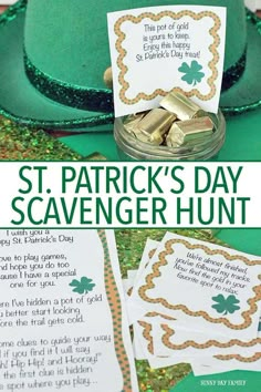 st patrick's day scavenger hunt with free printables and instructions