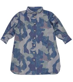 For the next generation of adventure seekers, opt for the Moon camouflage-print dress from Morley. Made from a breathable cotton-blend in blue, it has a shirt collar, cuffed sleeves and side-slit pockets, all of which grace this relaxed fit piece in casual style. The Next Generation, Next Generation, Shirt Collar, Cuff Sleeves, Denim Button Up, The Moon, Casual Style, Camouflage, Print Dress