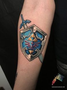 Hylian Shield Tattoo, Hylian Shield, Los Angeles Tattoo, Tattoo Apprentice