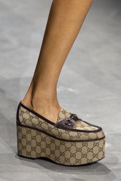 Gucci Spring 2024 Ready-to-Wear Collection | Vogue Gladiator Boots, Gucci Spring, Boho Boots, Shoes Too Big, Spring Summer 2024, Footwear Design Women, Gucci Shoes, Spring 2024, Roberto Cavalli