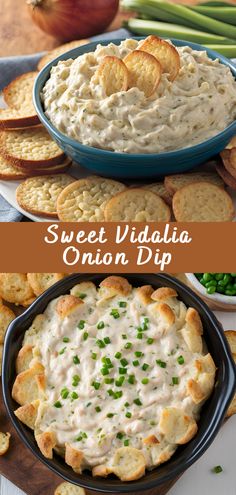 an image of sweet virginia onion dip with crackers