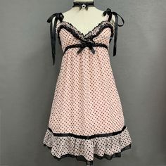 Tralala polka dot... - Depop Himekaji Gyaru, Axes, Polka Dot Dress, Dot Dress, New Era, Polka Dot, Polka Dots, Dress Up, Dots