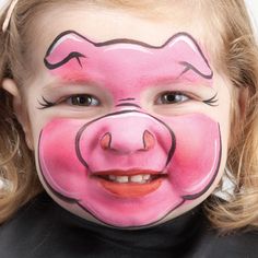 Pig Face Paint, Animal Face Paintings, Pig Face