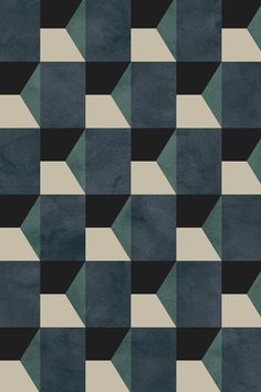 a black and white checkered wallpaper with an abstract design in shades of blue