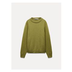 Basic knit sweater made with cashmere and wool. Round neck and long sleeves. Olive Sweater, Basic Sweater, Olive Green Sweater, Basic Sweaters, Cashmere Blend Sweater, Cardigan Sweater Jacket, Vert Olive, Sweater Making, Zara Basic