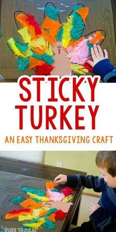 an easy thanksgiving turkey craft for kids to make