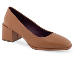 Step with fashion-forward flair in this dressy pump that offers sophisticated style suited for workdays and weekends alike. From Aerosoles. Brown Block Heel Heels For Work, Chic Court Shoes With 4-inch Heel For Business Casual, Brown Block Heel Shoes For Work, Chic Business Casual Court Shoes With 4-inch Heel, Brown Block Heel Workwear Heels, Heels With Deep Heel Cup For Workwear In Fall, Fall Heels For Workwear With Almond Toe, Elegant Business Casual Court Shoes With Removable Insole, Fitted Court Shoes With Removable Insole For Work