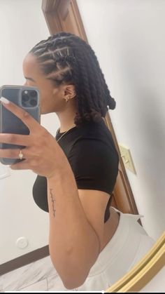 #locstyles #locbob #blackgirlshairstyles One Loc In Back Of Natural Hair, Bride Locs Hairstyles, Locs To The Side Style, Two Strand Bob Locs, Quick Loc Hairstyles For Women, Hoco Loc Hairstyles, Two Strand Styles On Locs, Loc Styles For Date Night, Pinup Loc Styles