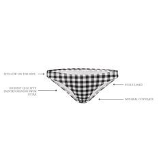 Introducing the Mini Pant, an all-new cheeky cut bottom. Designed to sit low on the hips with minimal coverage, the Mini Pant features a more cutaway leg-line than our Classic Pant and High Waisted Pant styles. Pant sold separately. Gingham Swimwear, Black Two Piece, Classic Pants, Shop Swimwear, Fashion Pants, Body Shapes, Classic Black, Dresses For Sale, Gingham