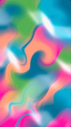 an abstract background with multicolored lines and swirls in blue, pink, green, orange, yellow