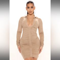 Suede Mini Dress ; Never Worn Casual V-neck Club Dress, Casual V-neck Bodycon Dress, Chic V-neck Bodycon Dress For Casual Occasions, Casual V-neck Dress For Club, Suede Mini Dress, Dresses Fashion Nova, Fashion Nova Dress, Fashion Nova Dresses, Fashion Nova