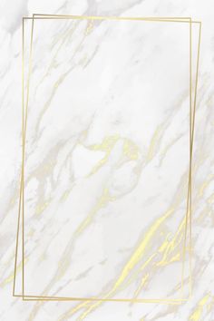 a white and gold marble background with a golden rectangle frame on top of it