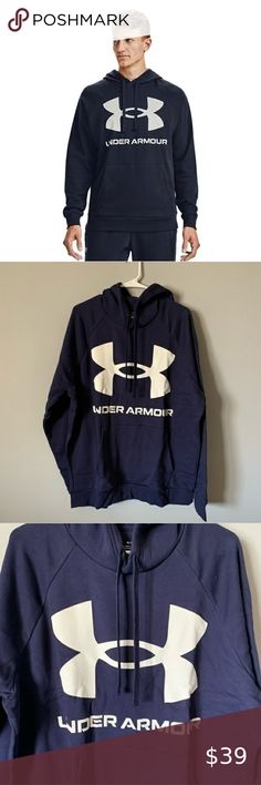 NWT. UNDER ARMOUR Men’s Rival Fleece Big Logo Hoodie Under Armour Men, Fabric Care, Product Features, Tags